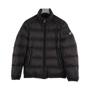 Prada Triangle Logo Down Jacket Black