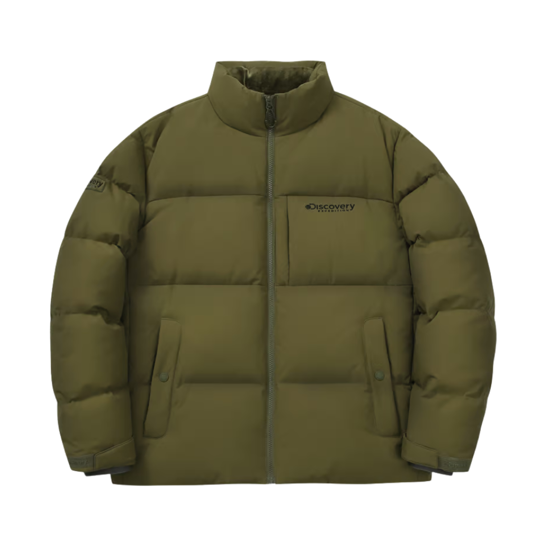 디스커버리 익스페디션 레스터 G RDS 하이넥 구스 숏 다운 자켓 올리브(Discovery Expedition Lester G RDS High Neck Goose Short Down Jacket Olive)