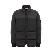 Stone Island 42840 Modified Panama Nylon Mix Fabric Down-TC Jacket Black - 21FW
