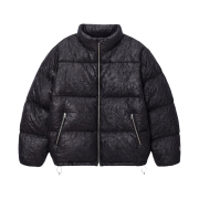 Stussy Wrinkled Nylon Down Puffer Black