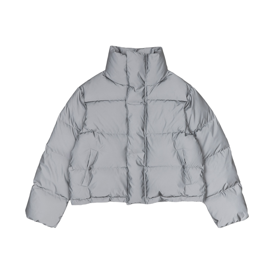 엘이이와이 자수 오버사이즈 푸퍼 자켓 그레이(Leey Embroidered Oversize Puffer Jacket Gray)
