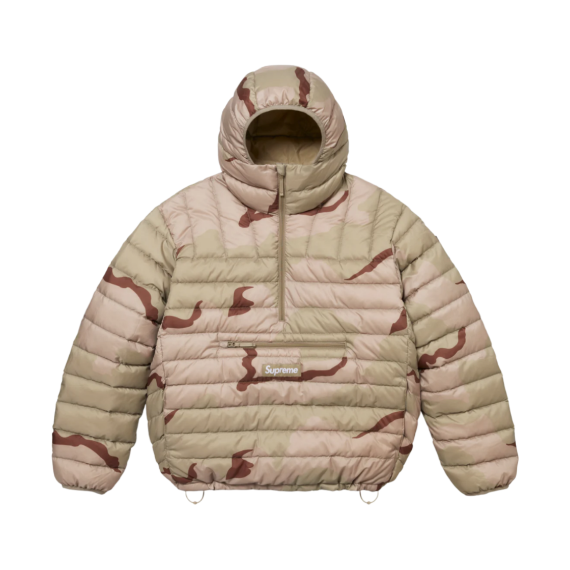 슈프림 마이크로 다운 하프 집 후드 풀오버 데저트 카모 - 24FW(Supreme Micro Down Half Zip Hooded Pullover Desert Camo - 24FW)