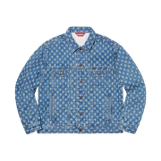 Supreme Hole Punch Denim Trucker Jacket Blue - 20SS