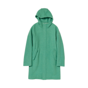 Auralee Brushed Alpaca Wool Melton Hooded Coat Jade Green - 23AW