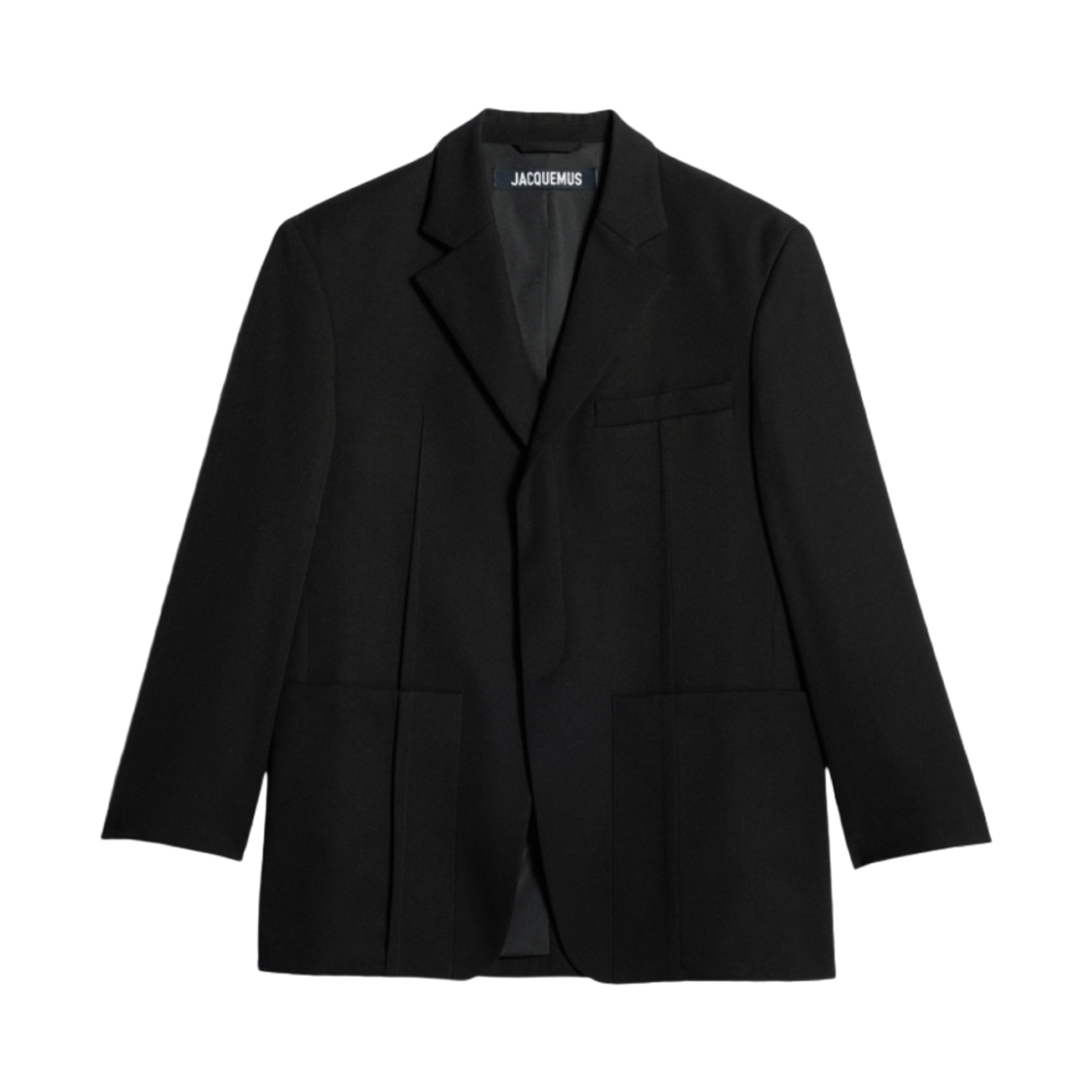 (W) 자크뮈스 라 베스테 D 옴므 스퀘어 자켓 블랙((W) Jacquemus La Veste D Homme Square Jacket Black) - 1