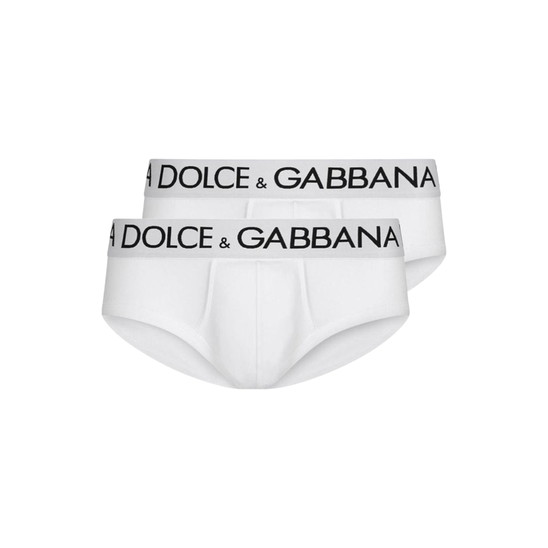 M9D69JONN97W0800 Dolce & Gabbana Cotton Jersey Brando Briefs White (2 Pack)
