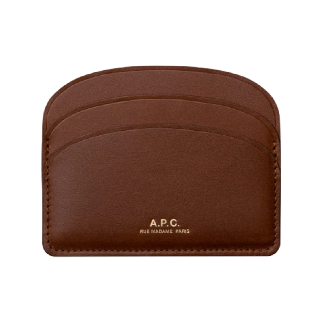 PXAWV-F63270-CAD A.P.C. Demi-Lune Card Holder Nut Brown