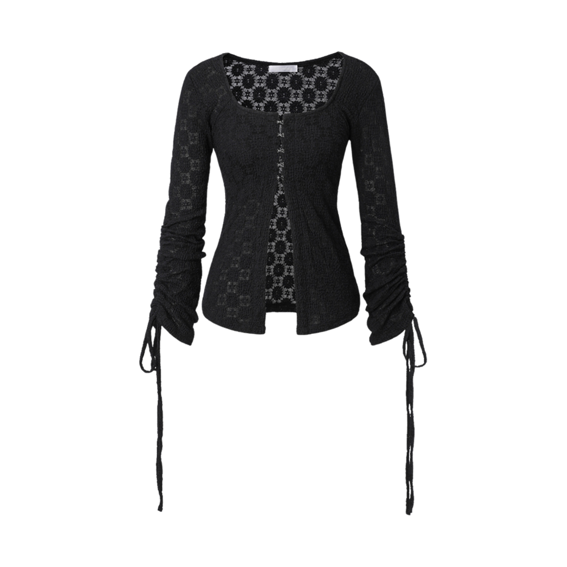 (W) 쓰리타임즈 포지 탑 블랙((W) Threetimes Posy Top Black) - 1