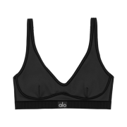 (W) Alo Yoga Airlift Line Up Bra Black