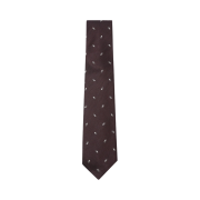 Customellow Wine Logo Allover Pattern Tie Wine