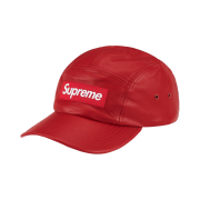 Supreme Leather Camp Cap Red - 21SS