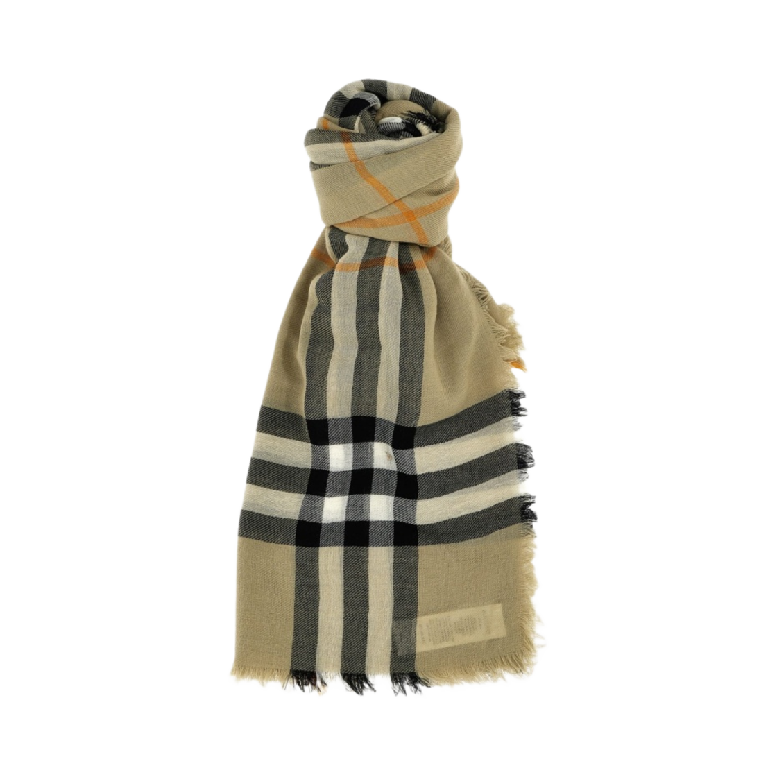 8090724 Burberry Check Wool Scarf Light Sage