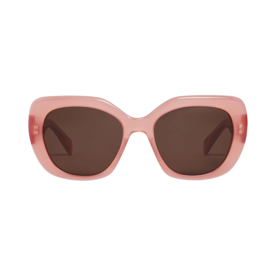 (W) 셀린느 트리옹프 06 아세테이트 선글라스 밀키 피치((W) Celine Triomphe 06 Sunglasses in Acetate Milky Peach) - 1