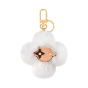Louis Vuitton Vivienne Fur Key Holder White