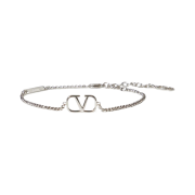Valentino Vlogo Signature Metal Bracelet Palladium