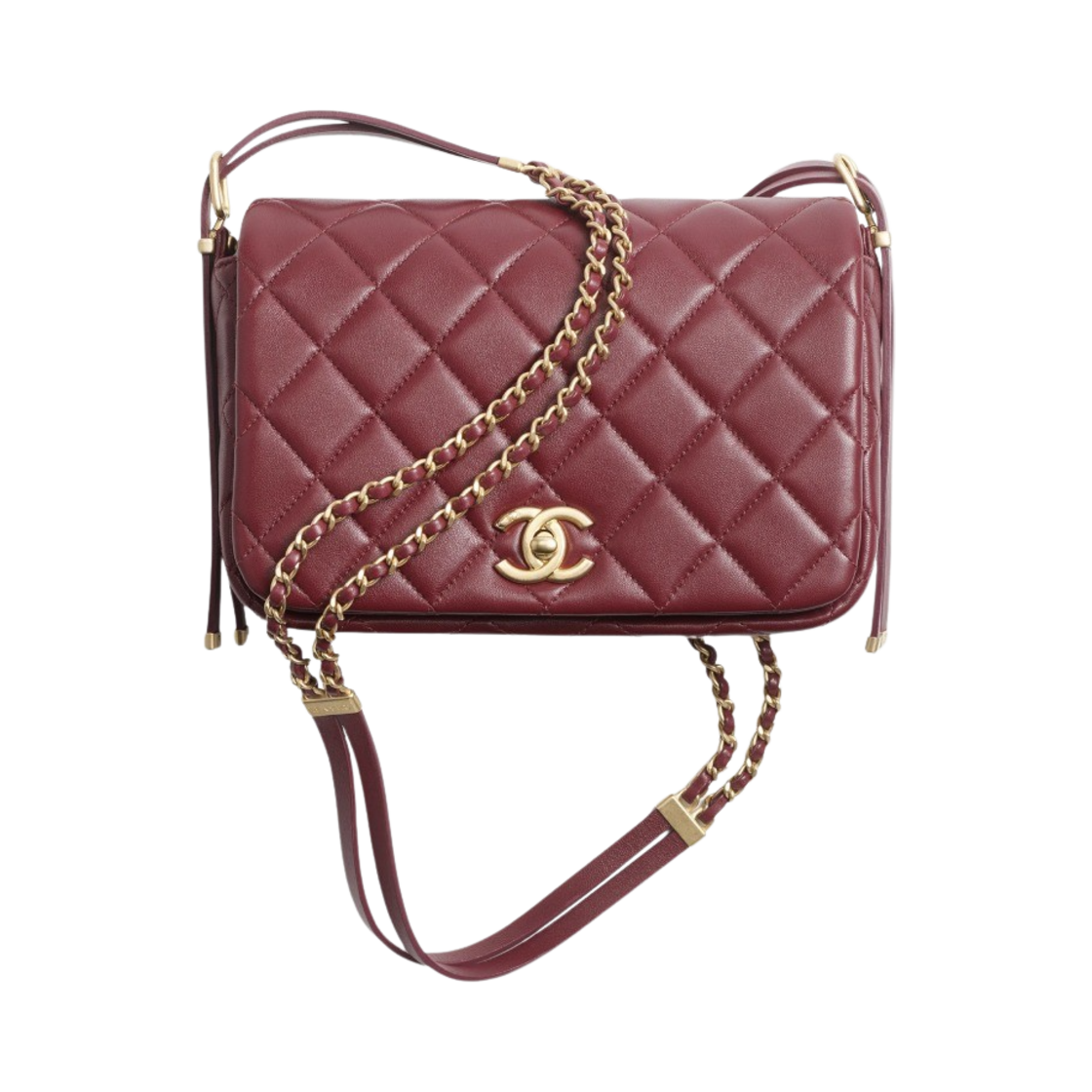 샤넬 스몰 플랩백 램스킨 골드 메탈 & 다크 브라운(Chanel Small Flap Bag Lambskin Gold Metal & Dark Brown) - 1