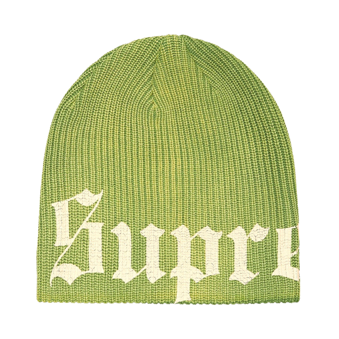 - Supreme Old English Printed Beanie Green - 25SS