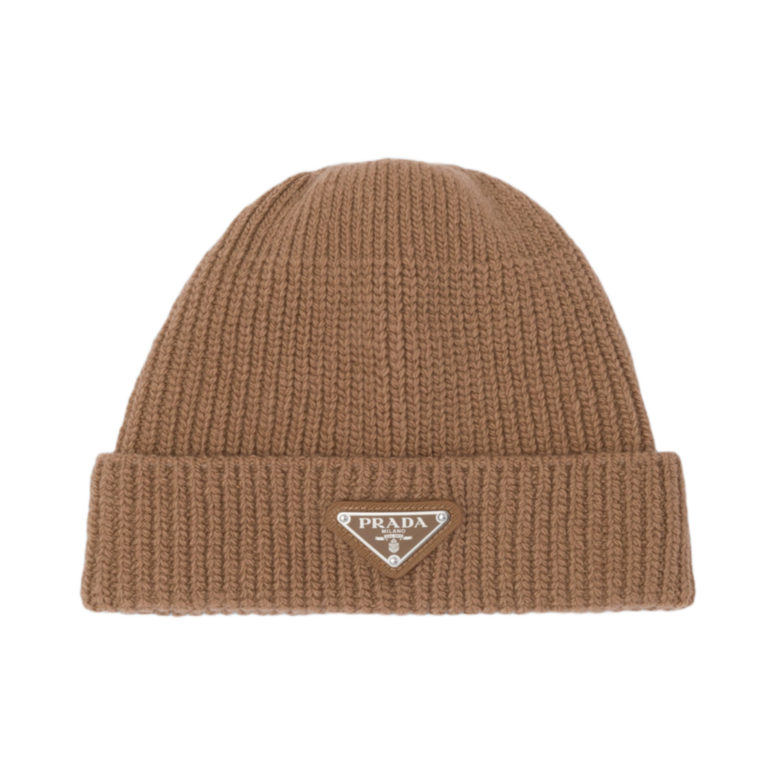 프라다 울 앤 캐시미어 비니 카멜 브라운