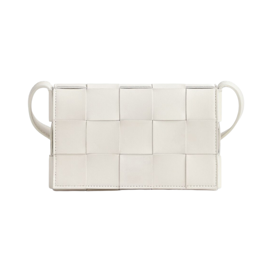 보테가 베네타 스몰 레더 카세트백 화이트