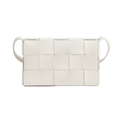 Bottega Veneta Small Leather Cassette White