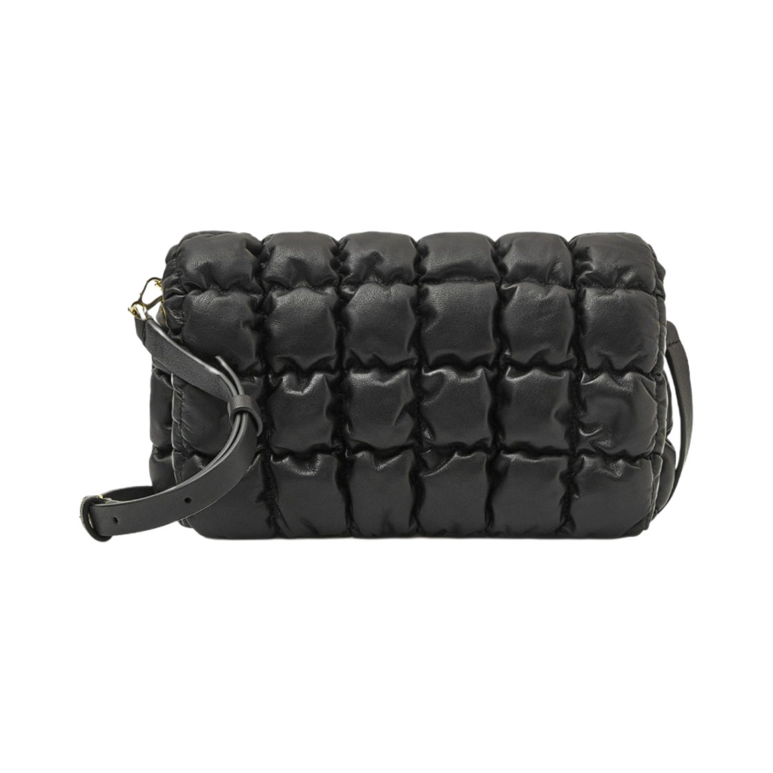 코스 퀼티드 레더 크로스바디백 블랙(COS Quilted Crossbody Bag Leather Black)