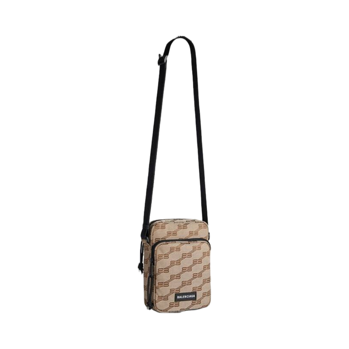 발렌시아가 시그니쳐 크로스바디 메신저 백 BB 모노그램 자카드 캔버스 베이지(Balenciaga Signature Crossbody Messenger Bag BB Monogram Jacquard Canvas Beige) - 2