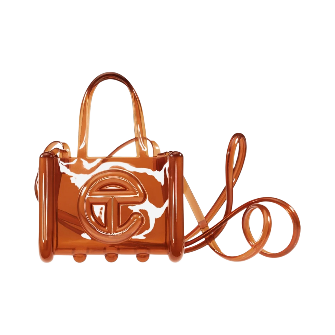 텔파 x 멜리사 스몰 젤리 쇼핑백 클리어 브라운(Telfar x Melissa Small Jelly Shopping Bag Clear Brown)