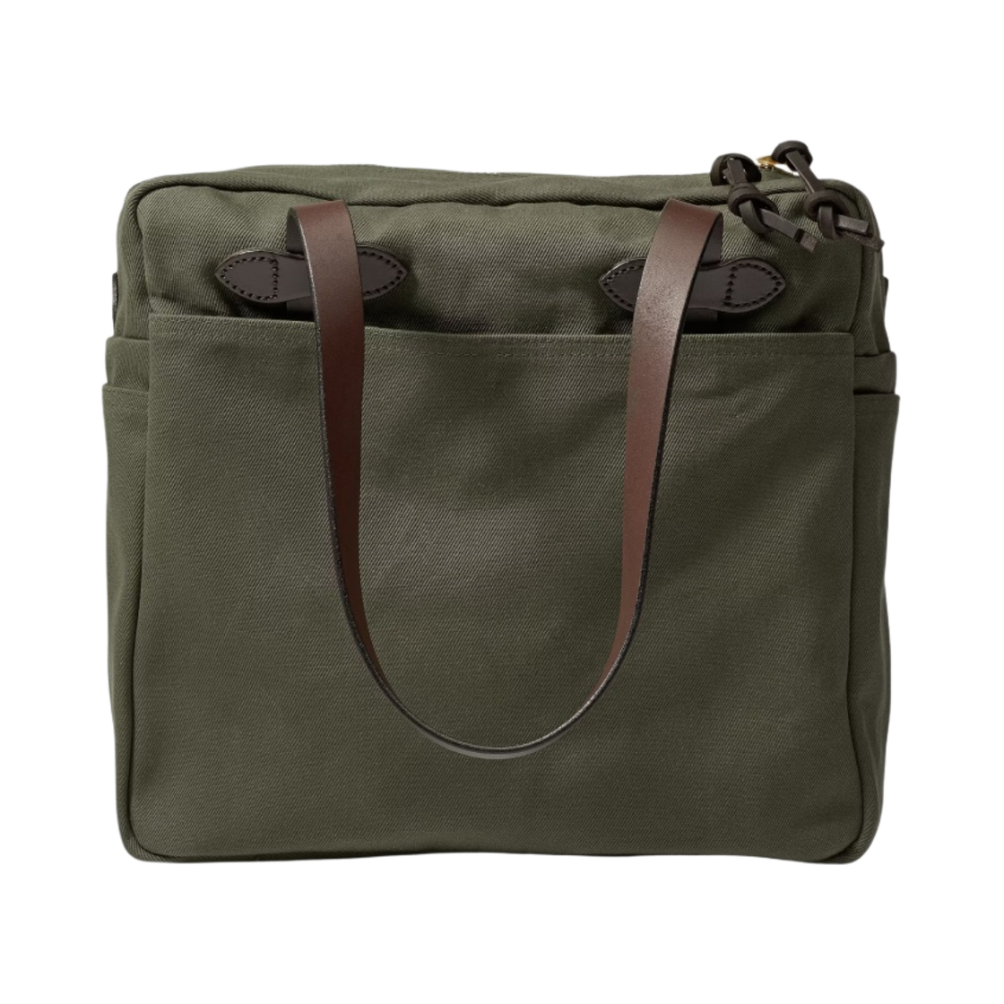 필슨 러기드 트윌 토트백 지퍼 오터 그린(Filson Rugged Twill Tote Bag with Zipper Otter Green)