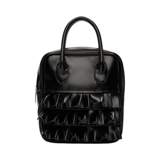 NZ-K202-051-1 Comme des Garcons Girl Ruffled Duffle Bag Black