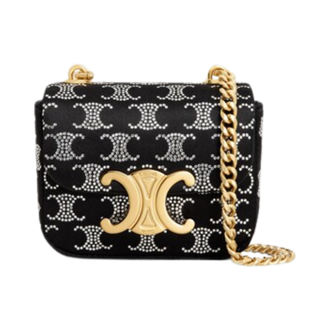 셀린느 사틴 트리옹프 스트라스 미니 체인 클로드 블랙(Celine Satin Triomphe Strass Mini Chain Claude Black) - 1