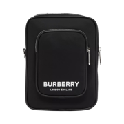 Burberry Logo Print Nylon Crossbody Bag Black