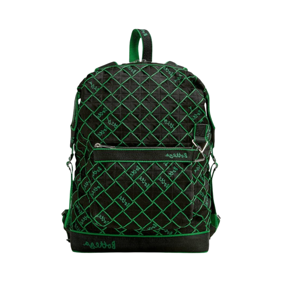 보테가 베네타 리버스 로고 라이트 웨빙 백팩 블랙 패러킷(Bottega Veneta Reverse Logo Light Webbing Backpack Black Parakeet) - 1