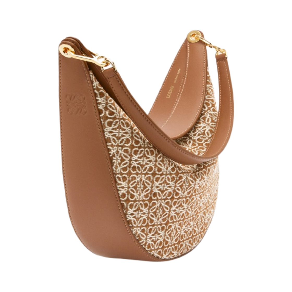 로에베 루나백 아나그램 자카드 앤 클래식 카프스킨 탄 피칸(Loewe Luna Bag in Anagram Jacquard and Classic Calfskin Tan Pecan) - 3