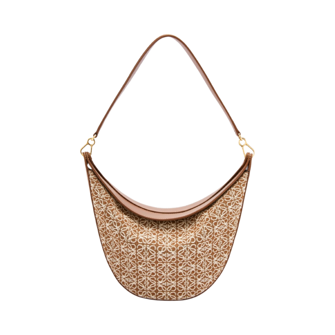 로에베 루나백 아나그램 자카드 앤 클래식 카프스킨 탄 피칸(Loewe Luna Bag in Anagram Jacquard and Classic Calfskin Tan Pecan) - 5