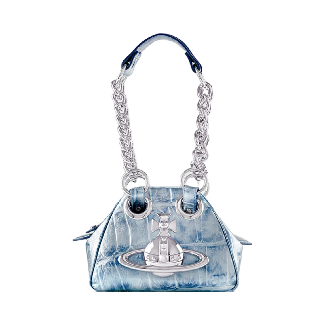 비비안 웨스트우드 아카이브 오브 체인 핸드백 블루(Vivienne Westwood Archive Orb Chain Handbag Blue) - 1