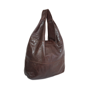 Paloma Wool Riba Large Leather Shoulder Bag Brown