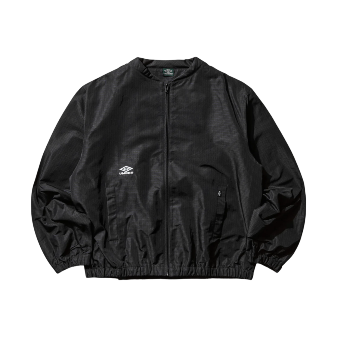 UBMW0263FA166-BLU0036 Umbro x Slam Jam Check Bomber Jacket Navy Dark Brown