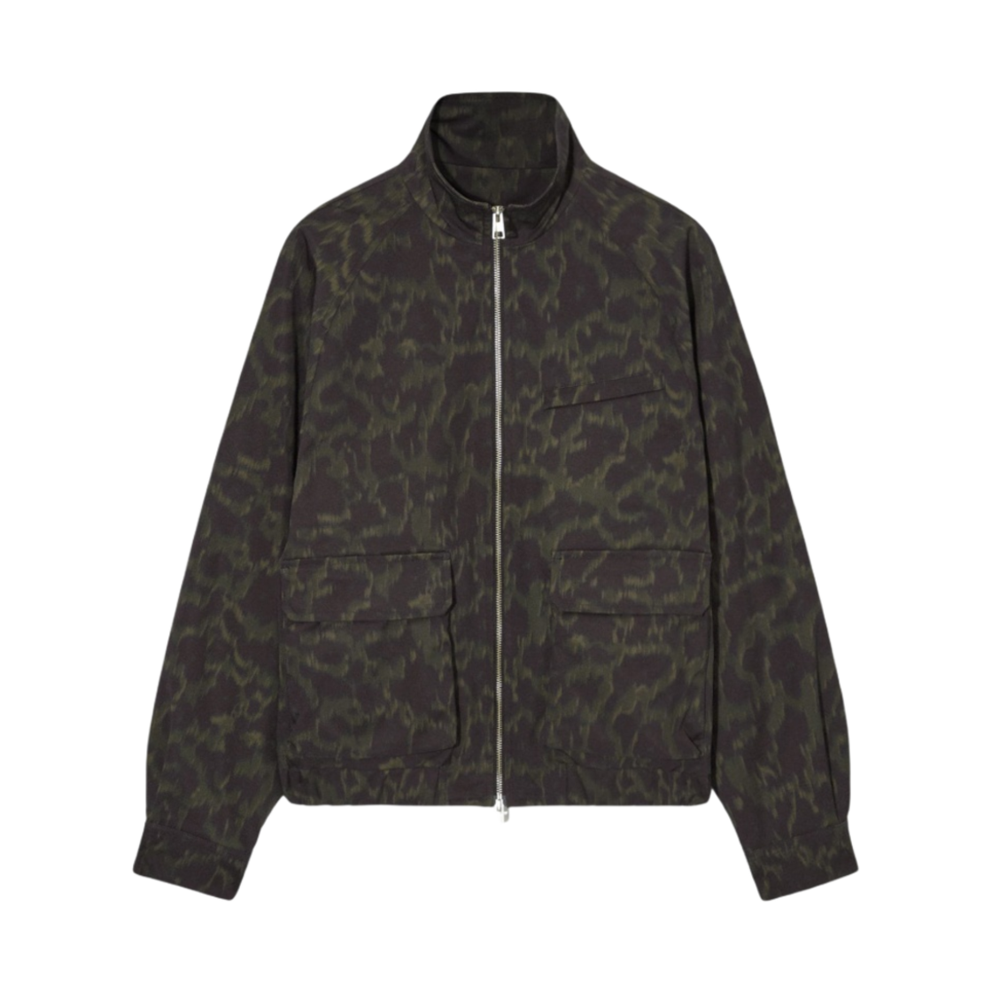 1205026001 COS Animal Print Harrington Jacket Brown