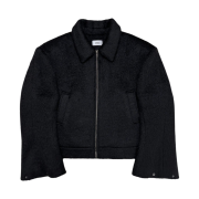 OMO Flared Cuffs Mohair Jacket Black