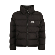 Balenciaga Logo Reversible Puffer Down Jacket Black
