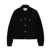 Tonywack Velvet Denim Trucker Jacket Black