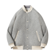 Pottery Oversized Varsity Jacket Gray