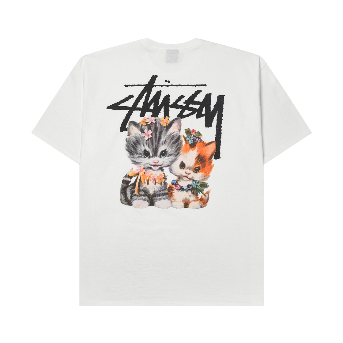 스투시 키튼 티셔츠 화이트(Stussy Kittens T-Shirt White)
