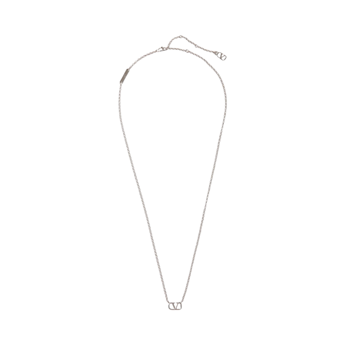 발렌티노 브이로고 시그니쳐 메탈 네클리스 팔라듐(Valentino Vlogo Signature Metal Necklace Palladium)
