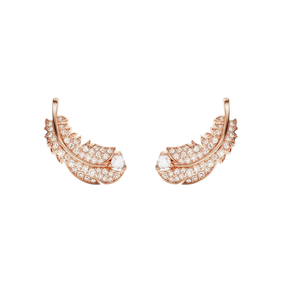 5663490 (W) Swarovski Nice Stud Earrings White Rose Gold Plated