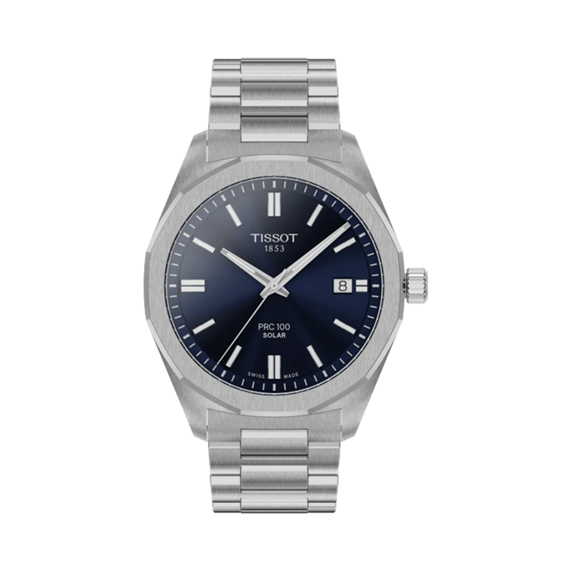 T1514221104100 Tissot PRC 100 Solar Quartz 39mm Stainless Steel Blue