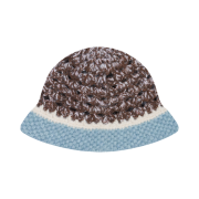 Allincomplete Shell Crochet Hat Brown & Aqua