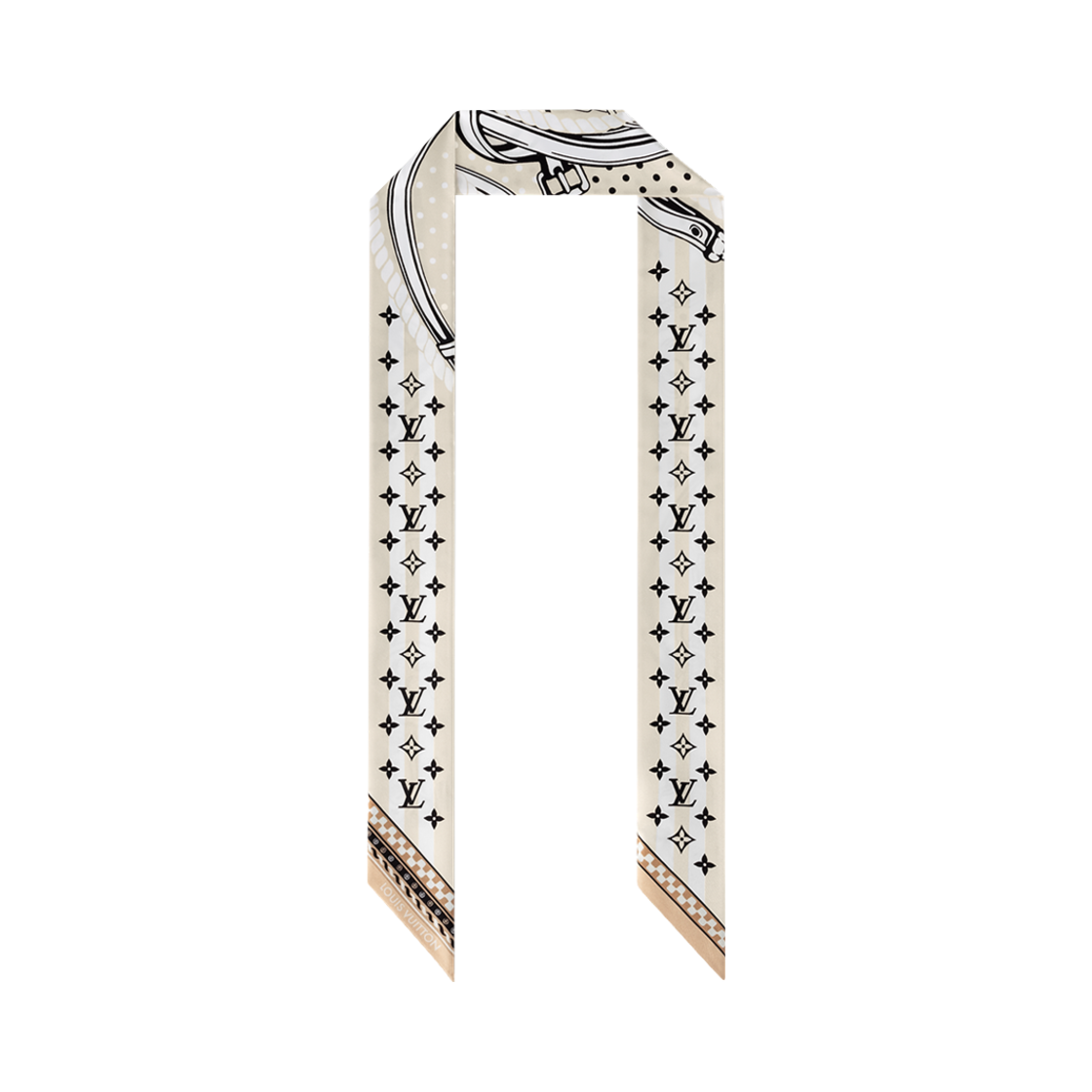 (W) 루이비통 오션 반다나 BB 반둘리에 라이트 베이지((W) Louis Vuitton Ocean Bandana BB Bandouliere Light Beige) - 2