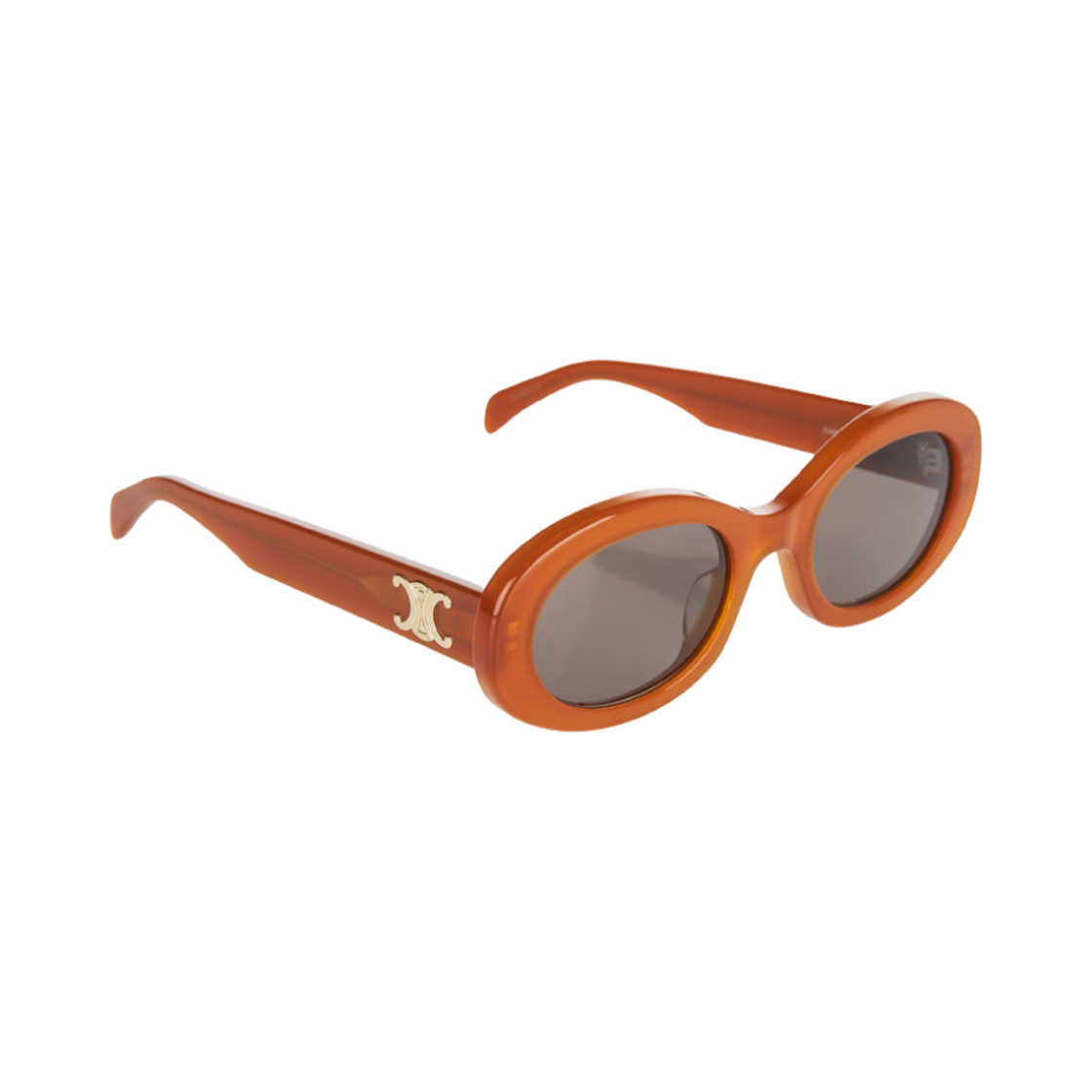 (W) 셀린느 아세테이트 트리옹프 01 선글라스 밀키 카라멜((W) Celine Triomphe 01 Sunglasses in Acetate Milky Caramel) - 2