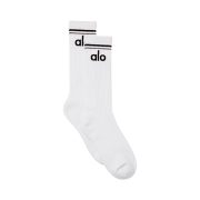 Alo Yoga Throwback Socks White Black